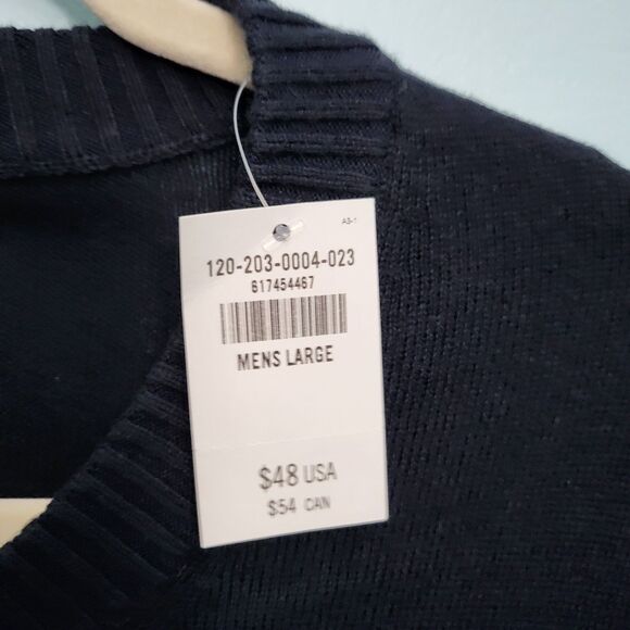 Vtg ABERCROMBIE & FITCH Sweater NWT Mens L Black Long Sleeve Cashmere Blend - Picture 3 of 7